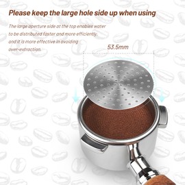 Puck Screen 54mm Breville, V2 0.8mm Thickness Espresso Puck Screen for Portafilter, 304 Stainless Steel 54mm Puck Screen with Acrylic Storage Box, Espresso Screen for Barista Portafilter Accessories