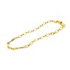 FOMCORT 18K Gold Plated Turn Lock Necklace，Classical Fashion Stainless Steel