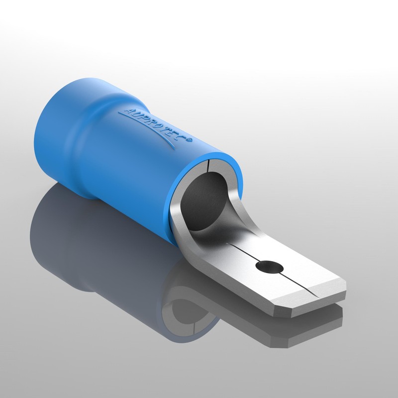 AUPROTEC 100x Flat Connector 1.5-2.5 mm² Blue/Plug Width 6.3 mm
