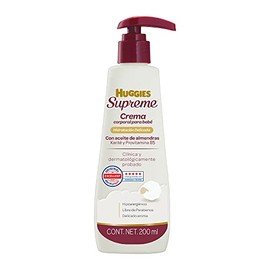 Huggies Supreme, Crema Corporal para Bebé, 200 ml, Con Karité, Vitamina E y Pantenol