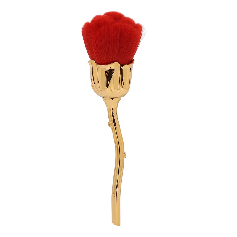 2pcs Rose Shape Nail Brush Dust Removal Thickened Die Cast