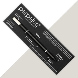 Perpetua Set of 2 White and Black Pencils - Lapis Hb Recycled Graphite with Built-in Eraser - Almost Infinite Pencil for Professional and Artistic Drawing -