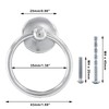 Waziaqoc 6PCS Modern Style Ring Pulls, Chrome Pull Ring Zinc