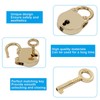 Waziaqoc Mini Bear Head Shaped Padlock, Retro Gold Vintage Style