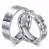 SWOPAN Couple Rings for Him and Her Stainless Steel Matching