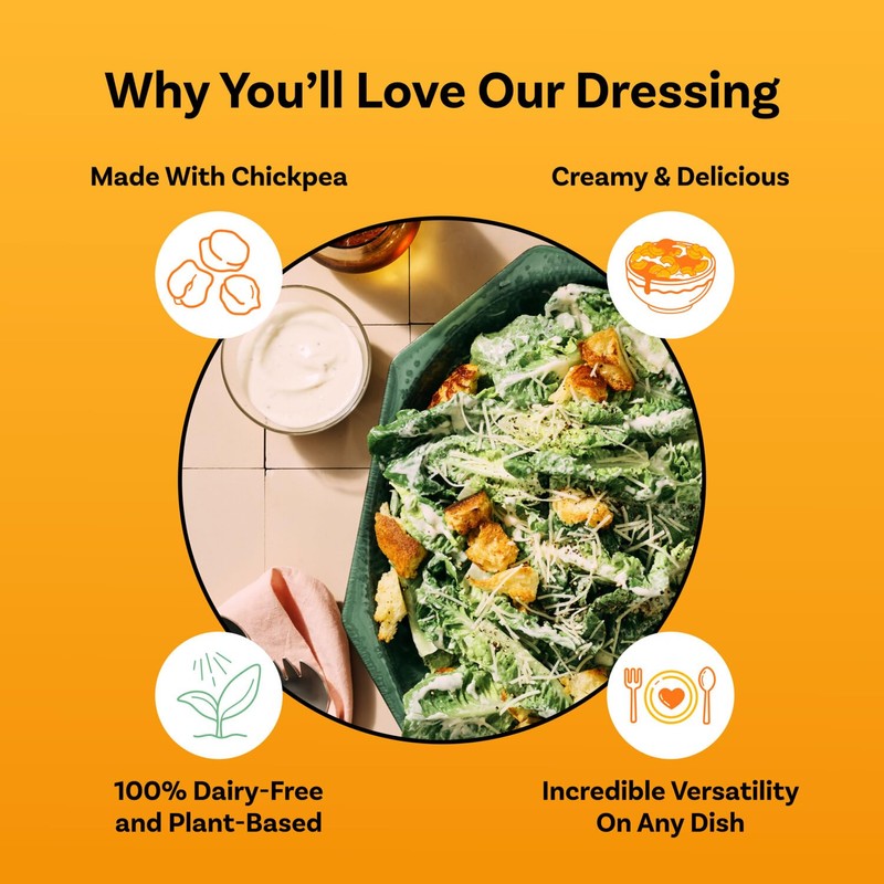 Daiya Dairy Free Creamy Caesar Salad Dressing, Gluten Free Plant