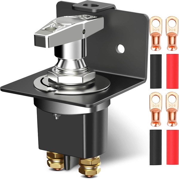Battery Disconnect Switch, 500A Large Heavy Duty Battery Switch, with