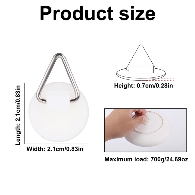 30pcs Adhesive Wall Plate Hangers, Invisible Vertical Plate Holders for