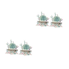 SHINEOFI 2sets Cactus PVC Wall Stickers for Home Decor Removable Decorative Decals for Living Room Bedroom Nursery Easy Peel and Stick Design 2pcs*2