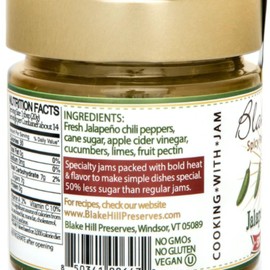 Blake Hill Preserves Jalapeo & Lime Spicy Chili Jam - 10 oz, Gluten-Free, Reduced Sugar, Organic Chilis