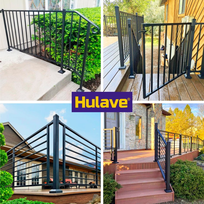 Hulave Split Post Cover, Fits 1x1 Post/3.5x3.5 Base, Indoor/Outdoor Iron