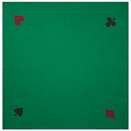 GSE 40" x 40" Casino Poker Card Playing Tabletop Felt Layout Mat, Playing Card Poker Games Square Table Mat