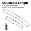 JS Jackson Supplies Double Curved Shower Rod, Metal Construction, Adjustable