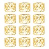 12PCS Gold Napkin Rings, Christmas Napkin Rings Set, Elegant Napkin