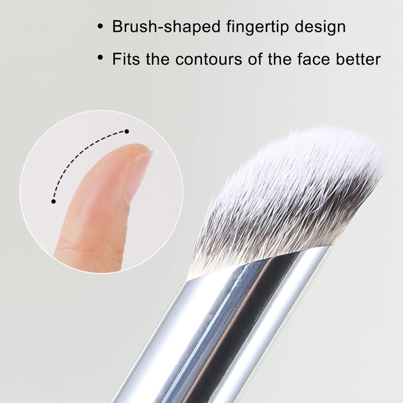 Erinde Angled Concealer Makeup Brush Under Eye, Slanted Oval Top