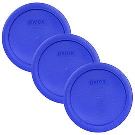 Pyrex 7201-PC 4-Cup Cadet Blue Food Storage Replacement Lid (3-Pack) - Made in USA