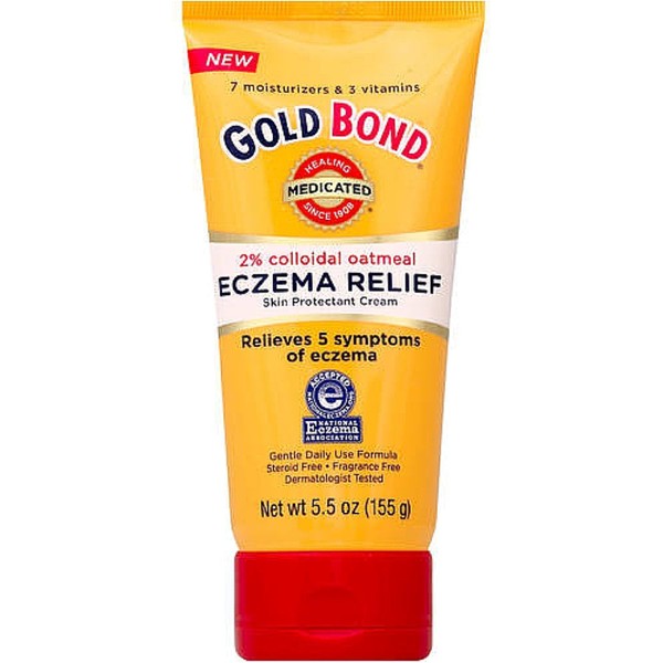 Gold Bond Eczema Relief Cream, 2% Colloidal Oatmeal, 5.5 oz, Pack of 2