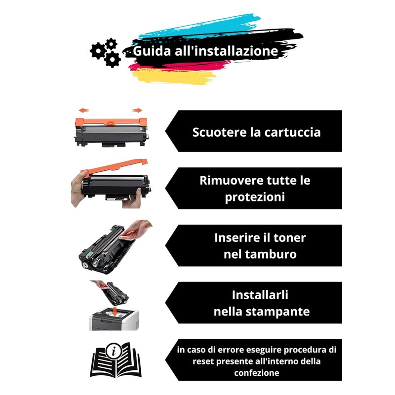 2 x TN2510XL 3000 Pages High Capacity Toner Compatible with