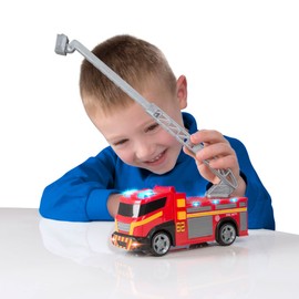 Teamsterz Mighty Machines Small Fire Engine | Fire Truck Toy With Realistic Lights & Sounds | Firefighter Emergency Rescue Truck Toys | Extendable Fire Ladder | Educational Toys | For Ages 3+