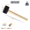 Black Large Rubber Mallet 16oz Heavy Duty Rubber Hammer Mallet
