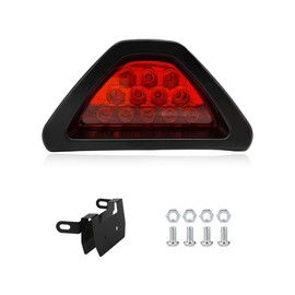ZNDAW Car F1 Style Brake Light, 12V Super Bright Waterproof Triangle Rear Fog LED Lights Tail Flash Lamp, F1 Style Warning Strobe Third Stop Light for Motorcycle ATV Truck SUV (Red)