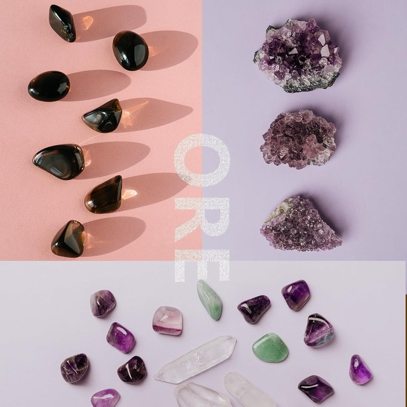 80 Pcs Natural Mineral Specimens : Classic Collection of Crystal,