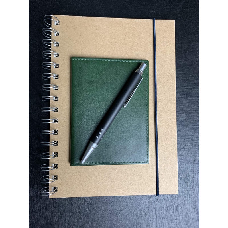 Credit Card Holder LEAS, Genuine Leather, green - ''LEAS Card-Collection''