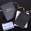 Teskyer Card Case, Thin, Slim, Carbon Fiber, Magnetic, Anti-Skimming, Card
