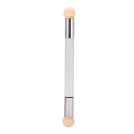 Nail Sponge Brush, Double-End UV Gel Nail Art Sponge Painting Pen Brush Gradient Shading Brush Nail Art Tools with 4 Replaceable Sponge Heads(Transparent)