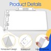 DOPENSPI 4PCS Permanent Locking ID Badge Holder, Horizontal ID Badge