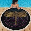 FreedomLook Dragonfly Comfortable Rounded Beach Pool Picnic Towel Blanket -