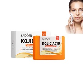 Kojic Acid Soap Bar,Cleansing Soap Bar，Body Soap,Skin Brightening Soap Can Effectively Reduce Black Spots, Freckles And Acne, Stretch Marks, Uneven Skin Color And Other Skin ColorDisorders（100g）