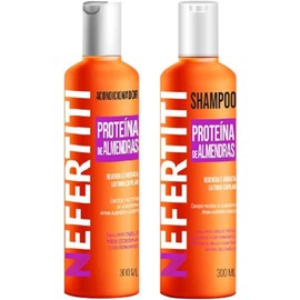 Shampoo y Acondicionador Sin Parabenos con Proteína de Almendras para Cabello Teñido Nefertiti, Regenera, Recupera e Hidrata Cabello con Decoloración Teñido o con Permanente 300 ml
