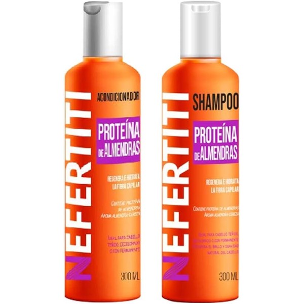 Shampoo y Acondicionador Sin Parabenos con Proteína de Almendras para