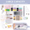 MAMUNU Transparent Pencil Case for Women, blue, Cosmetic bag