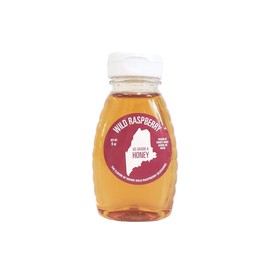 Wild Raspberry Honey - 8 oz, Made in Maine, Organic, All natural, Gluten Free, NON GMO, Raw