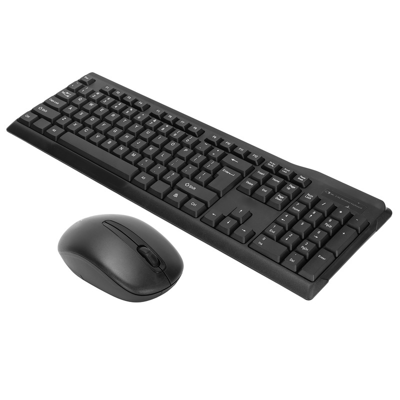 Keyboard Mouse Combo 2.4Ghz Wireless Splashproof Mute Optical Engine Positioning