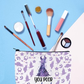 Gzrlyf Evil Queen Male Ficent Inspired Makeup Bag Villain Gift Evil Queen Gift Movie Fans Cosmetic Bag (simple fools)