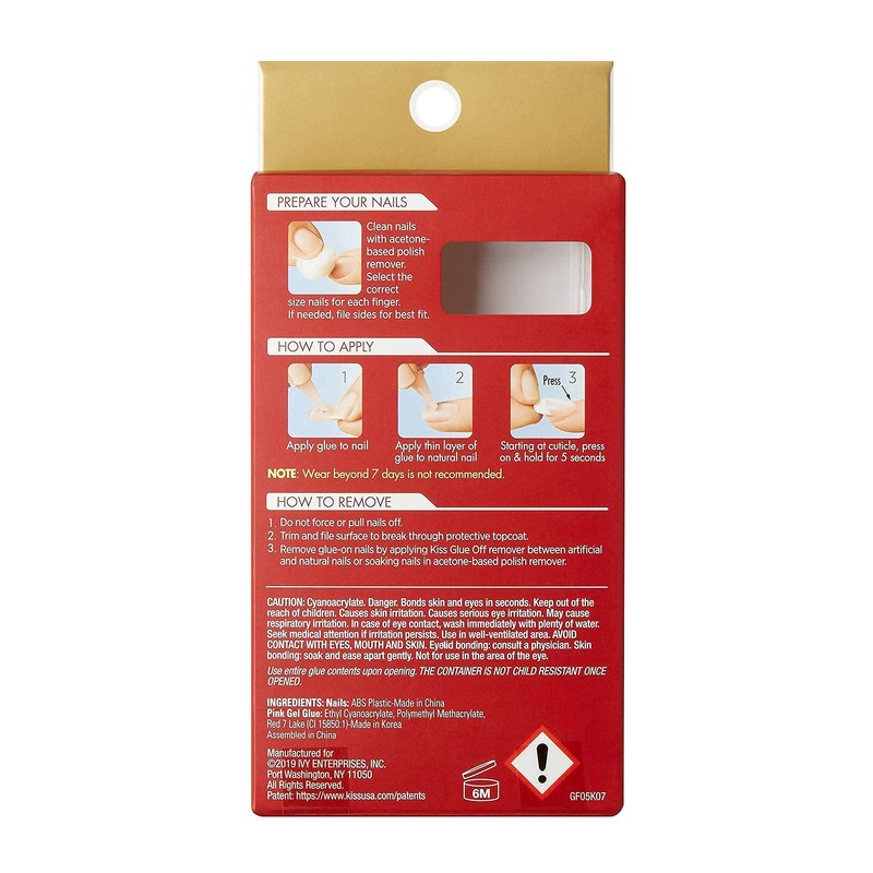 Gold Finger Gel Glam Design Nail (GD23)