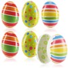 com-four® 6 x Easter eggs for filling, colourful filling eggs