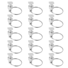 LT Easiyl Pack of 15 Greenhouse Screws with Rings Suitable for Greenhouse Glass Rod Channels from 6.5 mm - 10.5 mm Wide for Climbing Plants Greenhouse Construction 22 x 10 mm Silver