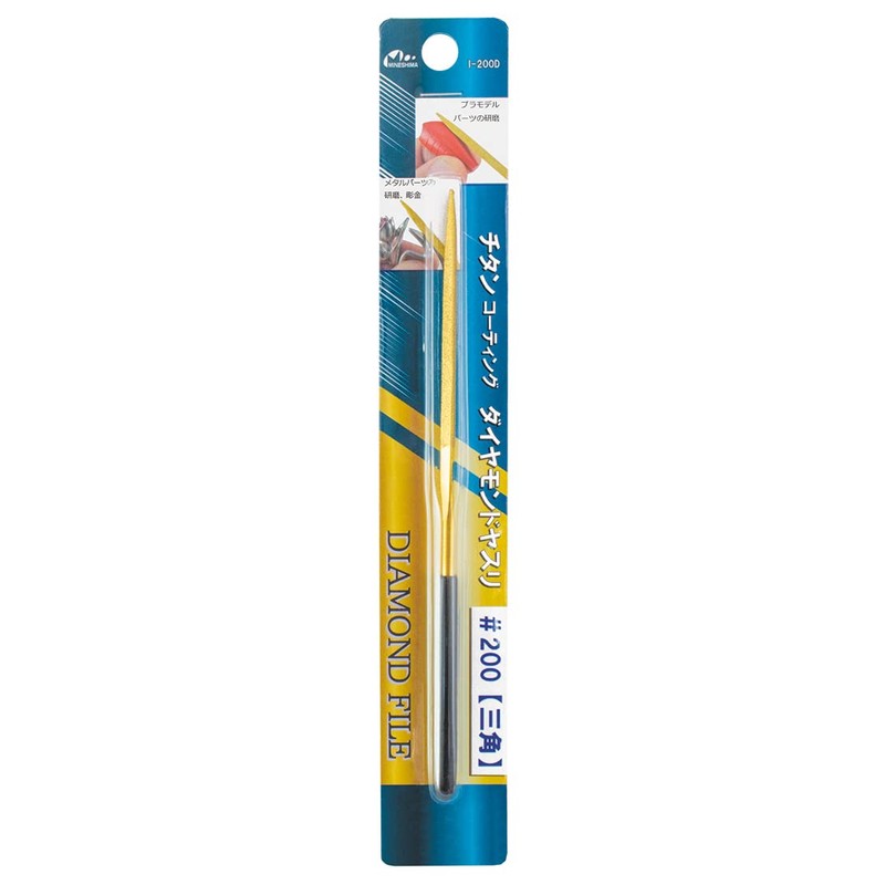 Mineshima Titanium Coating Diamond File #200 Triangular Hobby Tool I-200D