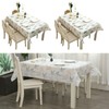 ZQSFPK 5Pcs Wipe Clean Pvc Tablecloth,137 * 180cm Leaves Pattern