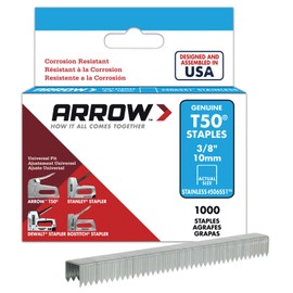 Arrow Fastener 506SS1 Genuine T50 Stainless Steel 3/8-Inch Staples, 1,000-Pack