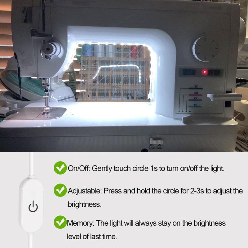 Hanbaak Sewing Machine LED Light Strip, Adhesive LED Sewing Strip