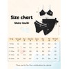 Perdeca - Conjunto de bikini para niñas, 3 piezas, traje