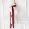GUZOSJO Solid Color Long Neckerchief Pure Skinny Scarf Necktie Handbag