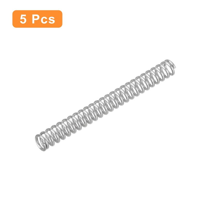 sourcing map 5Pcs Compression Spring, Wire Diameter 0.031", OD 0.2",