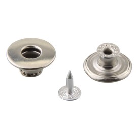 ALLINONE Brass Jeans Buttons Replacement Tack Button Suspender Trousers Buttons Rotatable/Swivel Shank Button(Silver)