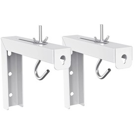 LALAFINA Album Wall Mount 1 Set Steel Bracket Ceiling Mount Projector Hooks Steel Adjustable Projector Screen Bracket White Projector Mounting for Ceiling Home Projector